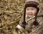 Girl in leaves