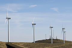 WInd energy and other renewables are needed to slow climate change. Photo via Patrick Briggs, Flickr
