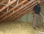 Inspecting the attic insulation