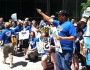 Clean air advocates rally outside the Chicago EPA hearing on the carbon pollution standard (Credit: Sierra Club)