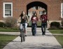 A Juniata College student enjoys the bike share program