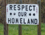 Sign on the Northern Cheyenne Reservation - Respect our homeland
