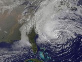 NASA GOES image of Sandy's approach to the Eastern U.S. seaboard.