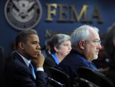 President Barack Obama listens to updates on responses to Hurricane Sandy. Photo Jocelyn Augustino/FEMA.gov