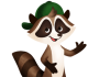 Ricky Raccoon waving