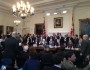 Supporters from across the state join Governor O'Malley and General Assembly leaders for Maryland Offshore Wind bill Signing.
