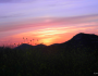Sunset over California valley