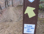 Mountain biking trail sign. Photo by Zachary Korff.