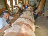 Lummi Totem Pole carved by master carver Jewell James (House of Tears Carvers). Photo copyright Paul K. Anderson
