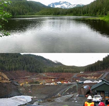 Lower Slate Lake in Alaska. Above image courtesy of Irene Alexacos. Bottom images by Alaska Dept. of Environmental Conservation.