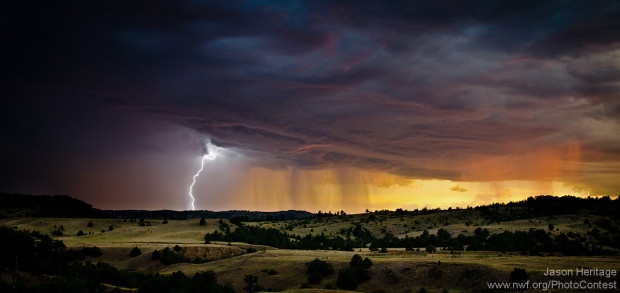 A storm approaches near Hot Springs, South Dakota. Photo by National Wildlife Photo Contest entrant Jason Heritage.