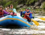 Bill Dvorak, in the green shirt to the left, took Sen. Mark Udall, front right, on a river trip through Browns Canyon over the Fourth of July holiday. Photo by Luke Dvorak