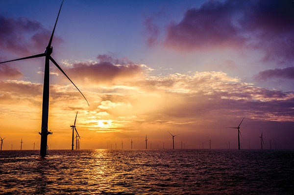 Offshore wind turbines (photo: London Array)