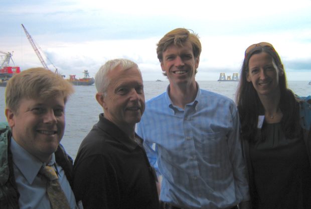 Team NWF! From left to right: Jamie Rhodes, President of our RI affiliate, Environment Council of Rhode Island; Paul Beaudette, Eastern Vice Chair, NWF Board of Directors; Collin O'Mara, NWF President and CEO; Catherine Bowes, NWF Senior Manager, Climate and Energy. Photo credit: NWF