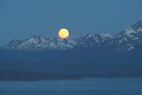 Moonrise near Homer Alaska by Doug Kaufman