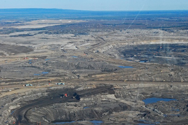 Aerial shot of Alberta tar sands taken during NWF flyover.