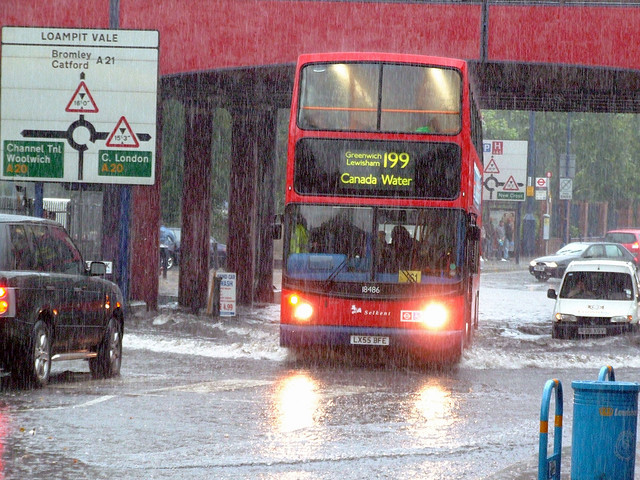 Flood in London, England
