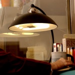 Student uses energy efficient lamp