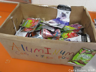 Aluminum can and juice pouch recycling box, Armstrong Elementary