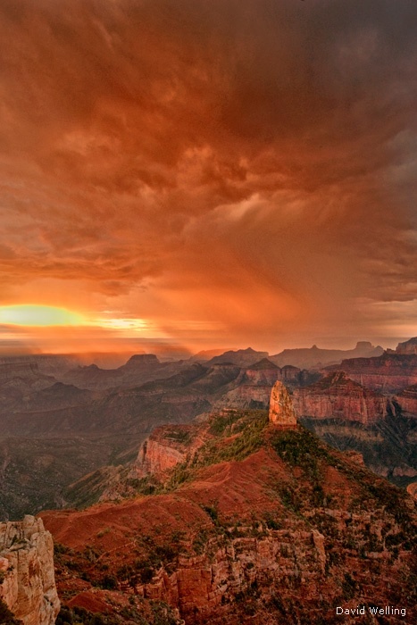 Storm over Grand Canyon National Park in Arizona