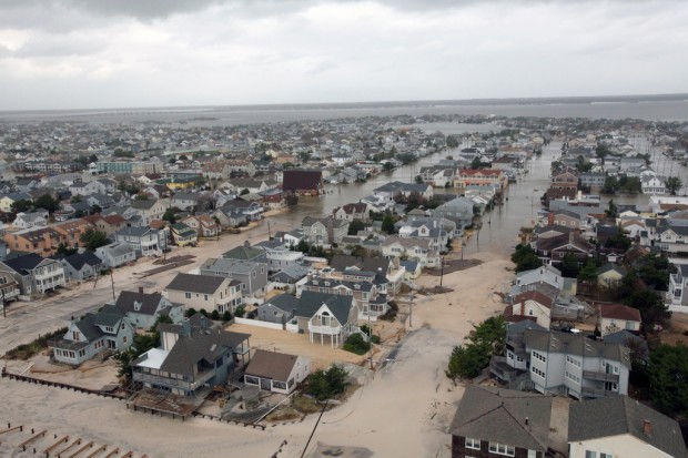 Aerial views of the damage caused by Hurricane Sandy to the New Jersey coast (U.S. Air Force photo by Master Sgt. Mark C. Olsen).