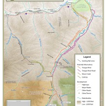 Tongue River Railroad Alternatives Map