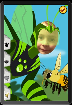 Wild Kratts Creatures App - My son's face with the bee body
