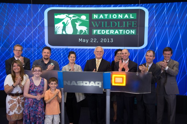 NWF staff ringing the NASDAQ closing bell © 2013, The NASDAQ OMX Group, Inc