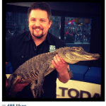 NWF Naturalist David Mizejewski with an alligator, from the Today Show's Instagram page.