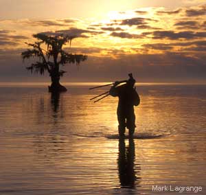 Photographer on Lake Maurepas, Louisiana