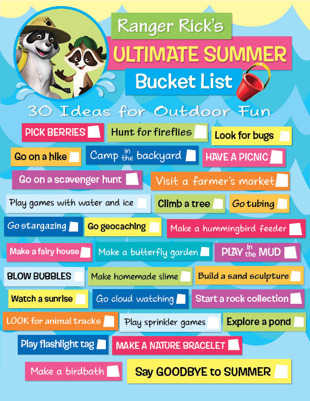Ranger Rick's Ultimate Summer Bucket List