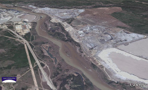 Athabasca River oil sands overview (flickr/SkyTruth)