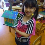 Students at PS 166 built and painted birdhouses to attract wildlife in their garden. Photo: NWF