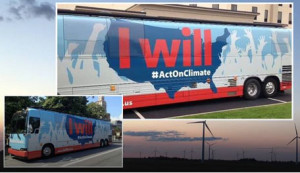 The "I Will #ActOnClimate bus is touring the U.S.