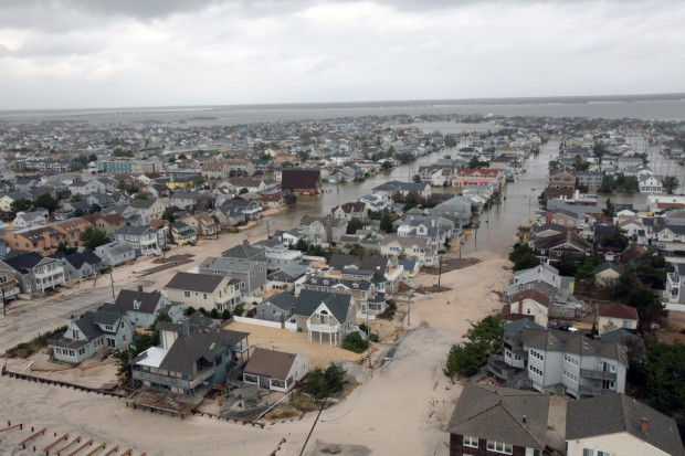 Aerial views of the damage caused by Hurricane Sandy to the New Jersey coast on Oct. 30, 2012.  Photo by U.S. Air Force photo by Master Sgt. Mark C. Olsen