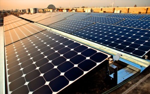 A rooftop solar installation. Flickr photo by Intel Free Press.