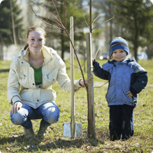 woman-child-planting-tree