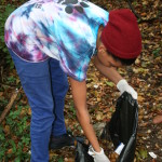 Paw Print participants take part in a trash clean up.