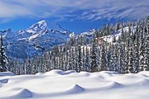 Mount Rainier, snowfall, highest snowfall North America