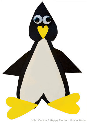 penguin valentine craft
