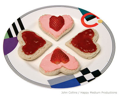 strawberry heart sandwiches recipe