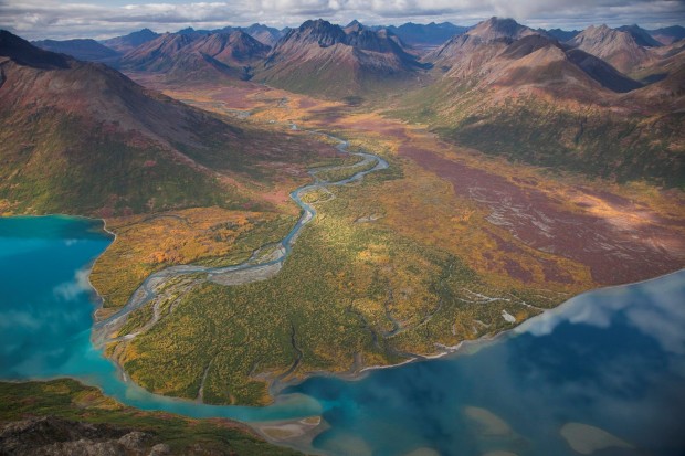 Arial view of Bristol Bay by Michael Melford for the Renewable Resources Foundation