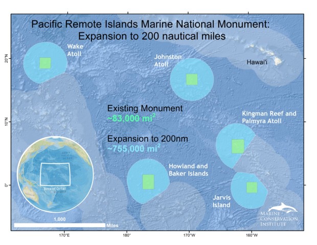 Pacific Remote Islands Expansion Marine National Monument Expansion Map