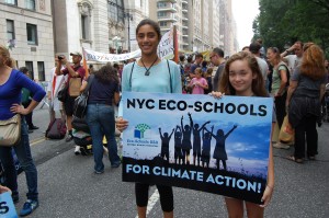 Students from NWF's NYC Eco-Schools program marched for climate action! (Credit: Emily Fano, NWF)