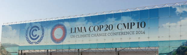 Main entrance to the 2014 UNFCCC COP 20 CMP 10 in Lima Peru. Photo Credit: Simon Hall/ NWF 