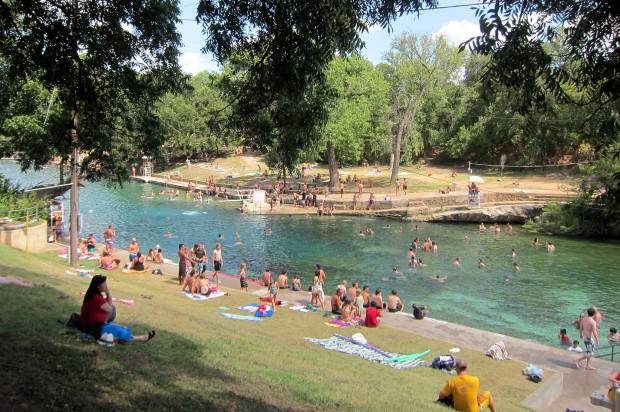 Barton Springs Pool in Zilker Metropolitan Park, Austin Texas. Photo by Wally Gobetz, Flickr Creative Commons