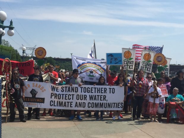 Thousands gather to march for a clean energy future.  Photo by Jim Murphy, National Wildlife Federation.