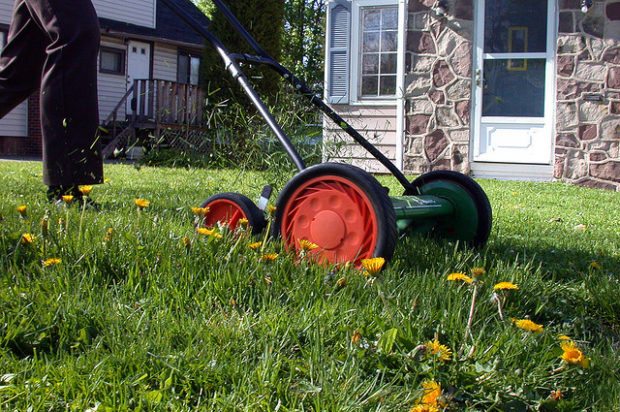 A push mower is a better choice for mowing your lawn. Photo by Brian Boucheron via Flickr Creative Commons.