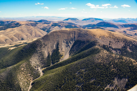 Ellis Peak, near a recent grazing retirement on the Montana / Idaho High Divide just east of Yellowstone National Park. Photo by Bruce Gordon, EcoFlight