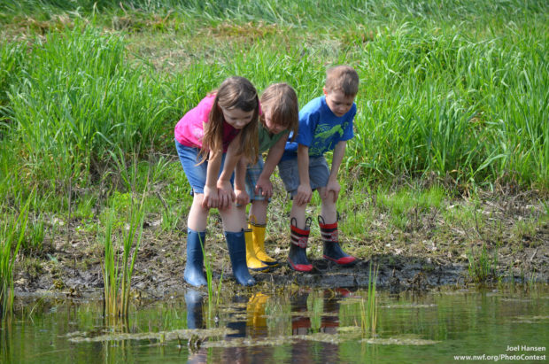 Kids experiencing the wonders of a farm pond. Photo by National Wildlife Photo Contest entrant Joel Hansen